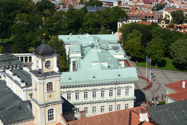 Presidential Palace and tower of Vilnius University
