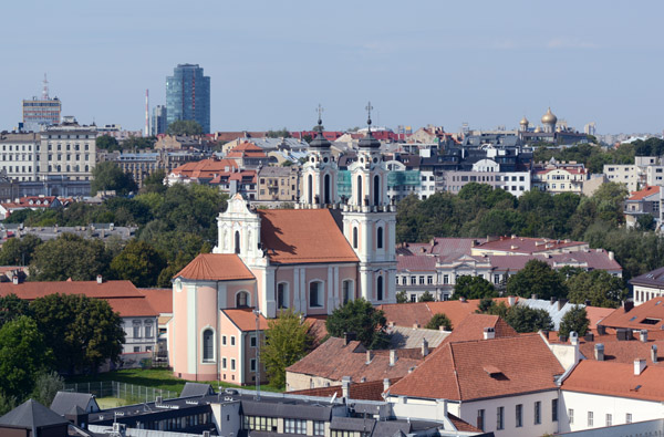 Saint Catherine's Church from the tower of St. Johns, Vilnius University