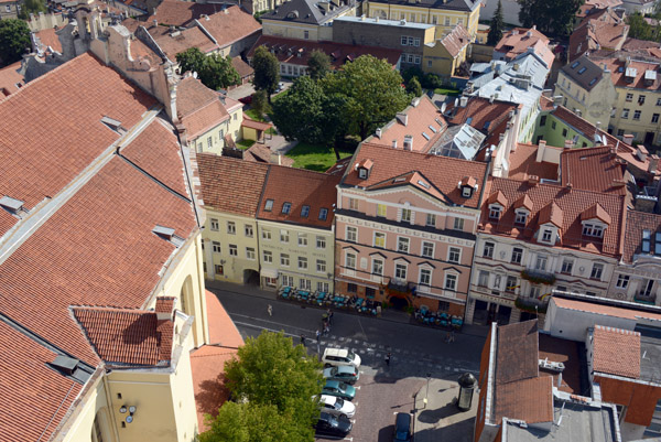 Piles gatvė from the tower of St. Johns Church, Vilnius University
