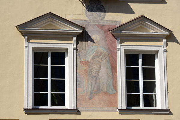 Fresco on the west side of the Grand Courtyard, Vilnius University