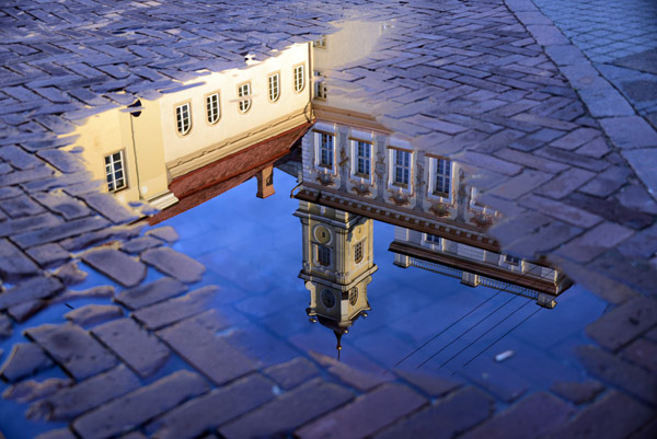 Reflection of the Central Building, Library Courtyard Vilnius University