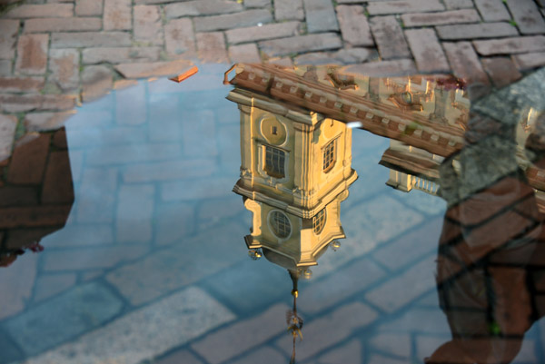 Reflection of the Central Building Tower, Vilnius University