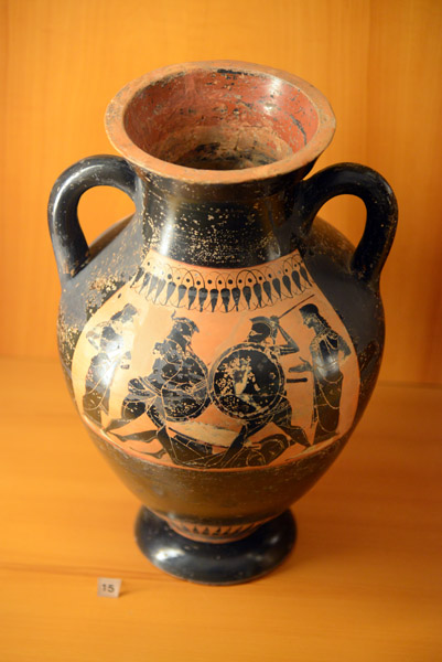 Amphore with Dionysos and Hermes, 550-500 BC