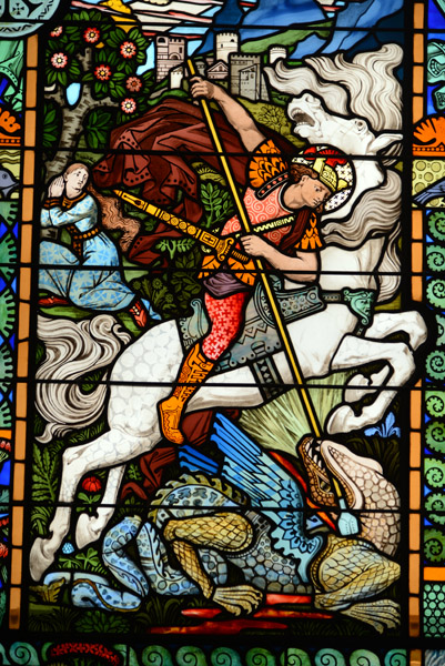 St George and the Dragon, Stained Glass 1889
