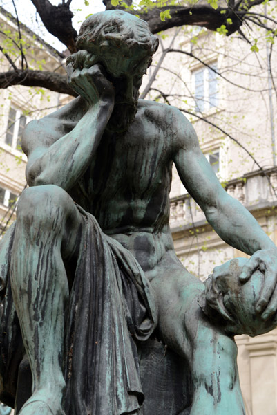 Democritus meditating on the seat of the soul, Léon-Alexandre Delhomme 