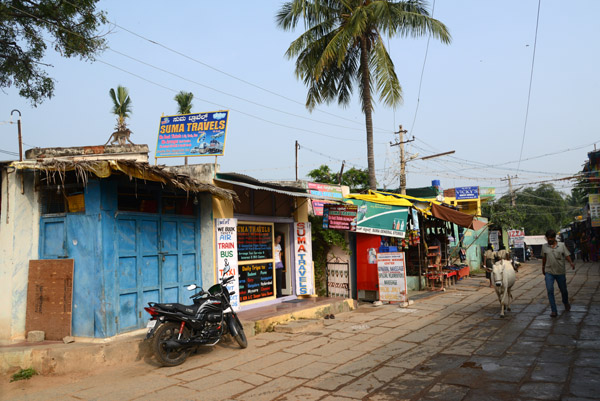 The modern tourist district inside Hampi itself is Hampi Bazar