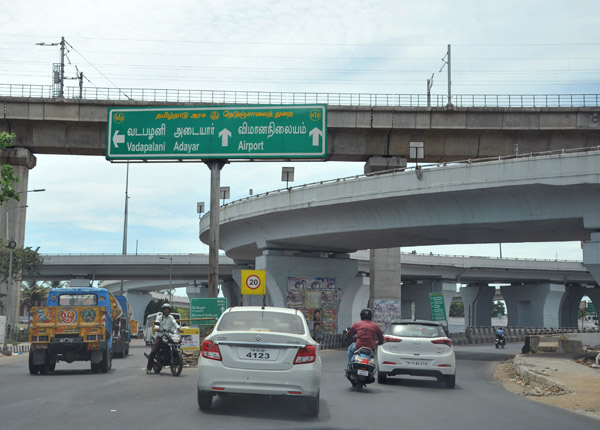Chennai roads and overpasses