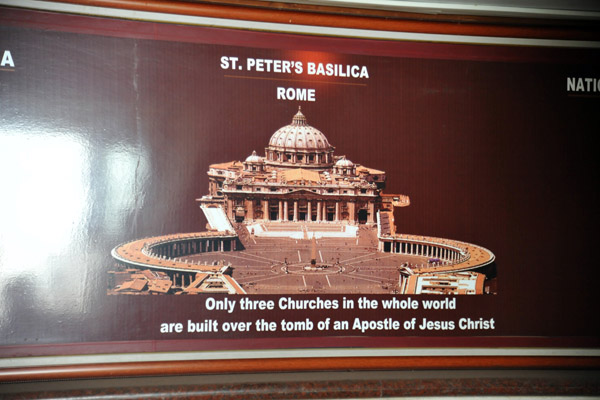 Only 3 churches are built over tombs of apostles