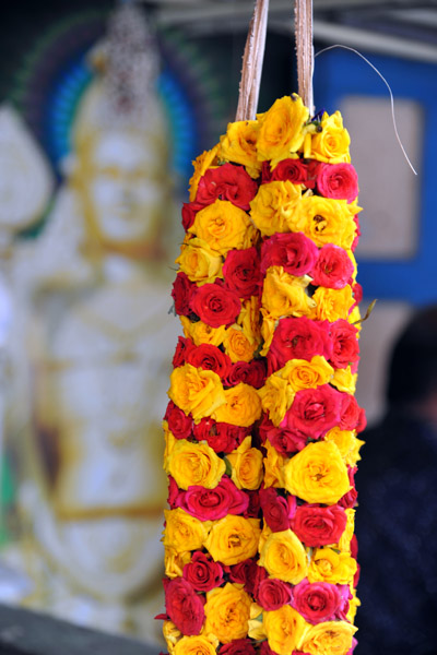 Flower garland at one of the shops by the Kapaleeswarar Temple
