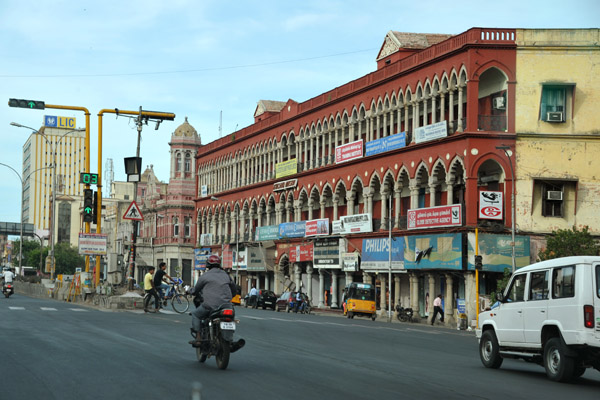 Anna Salai, a main road heading into Chennai-Central