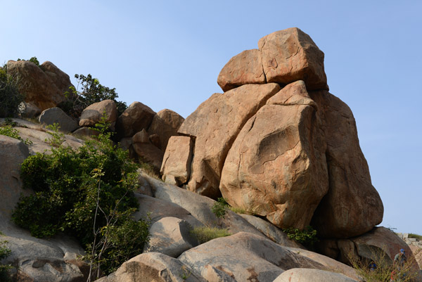 Granite rock formation typlical of Hampi