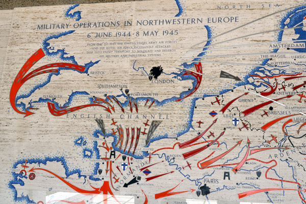 Margraten Memorial - Map of Military Operations in NW Europe 1944-1945