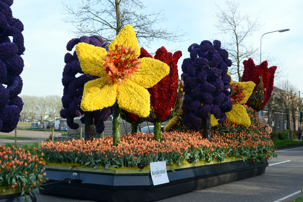 Bloemencorso 2015 flower parade up Haarlemmerstraat, Hillegom