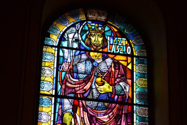 Stained glass window - St. Ladislaus, King of Hungary 1077-1095