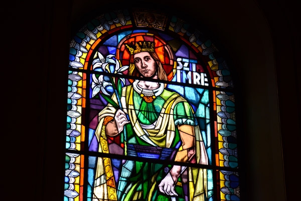 Stained glass window - Saint Emeric of Hungary (1007-1031), St. Stephen's Basilica