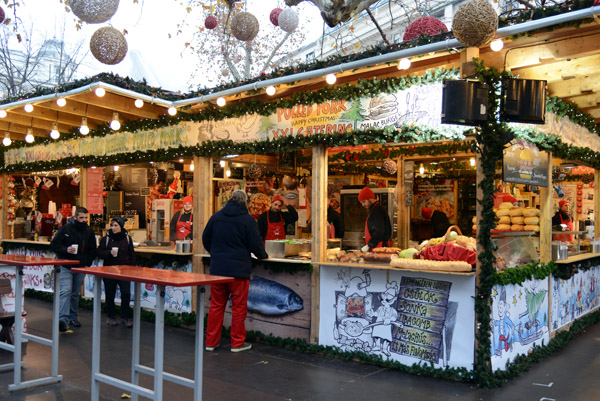 Food stalls at the Budapest Christmas Market