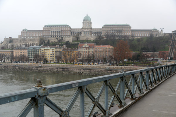Walkway across the Chain Bridge, Budapest