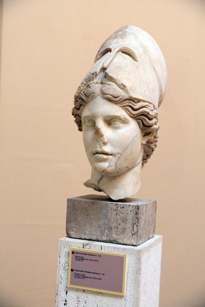 Athena with Corinthian Helmet from the Caseggiato dei Triclini, 1st C. AD