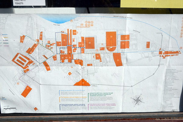 Map of the Archaeological Site of Ostia Antica