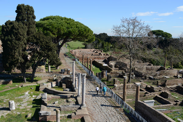 Decumanus Maximus, the main east-west street of a Roman town