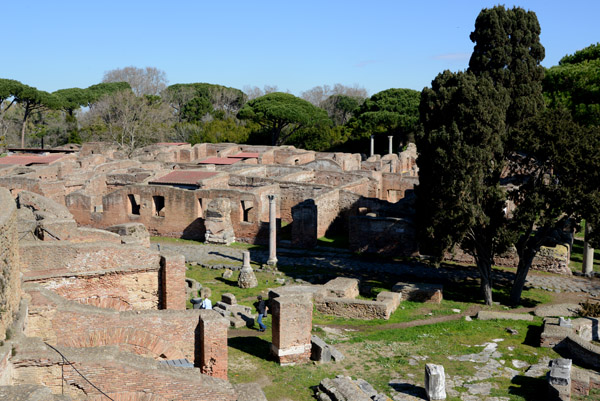 Baths of Neptune from the upper level of the Roman Theater, Ostia Antica