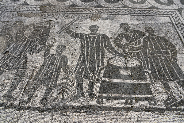 Mosaic - Hall of the Grain Measurers, Ostia Antica