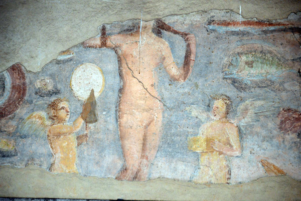 Frigidarium with painting of Venus Anadiomene, Terme dei Sette Sapienti