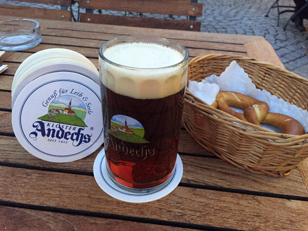 A fine Andechs Dünkel to end the trip