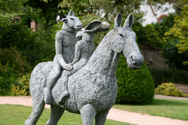 Sculpture Exhibition, Sophie Ryder - Lovers on Horseback, Kloster Eberbach