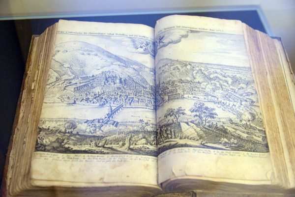 Kloster Eberbach Museum - Book with engraving of Heidelberg