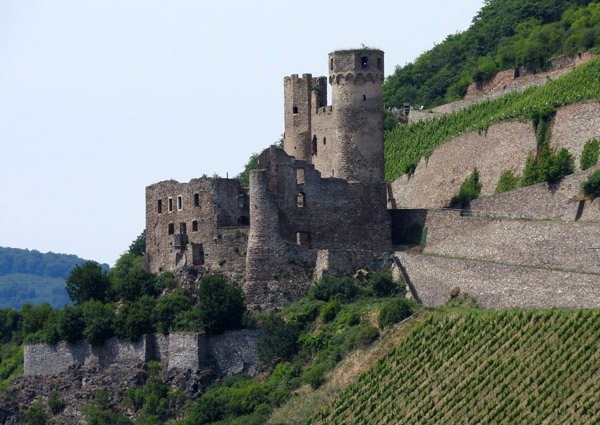 Burg Ehrenfels, early 13th C. ruin on the Rhine downstream of Rdesheim