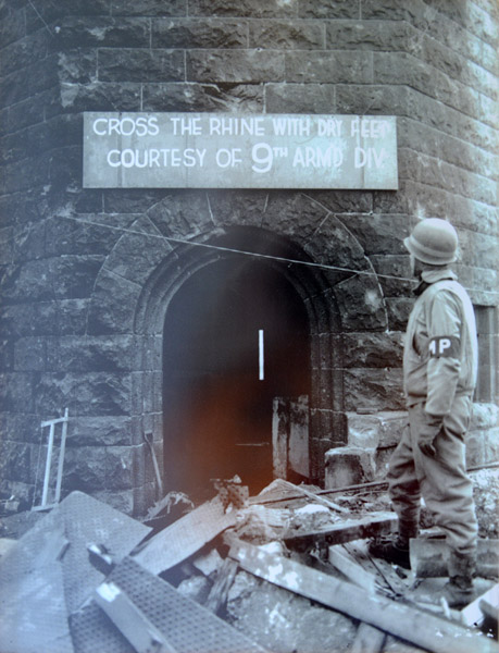 Historic photograph - Cross the Rhine with dry feet courtesy of the 9th Armored Division