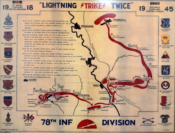 Movements of the 78th Infantry Division in Germany, 1945