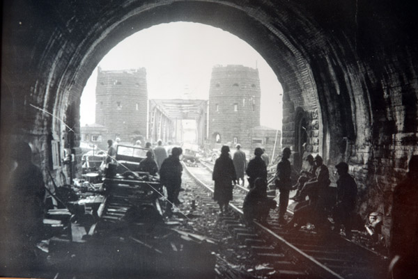 Histroic photograph - the Ludendorff Bridge railway tunnel on the Right Bank of the Rhine