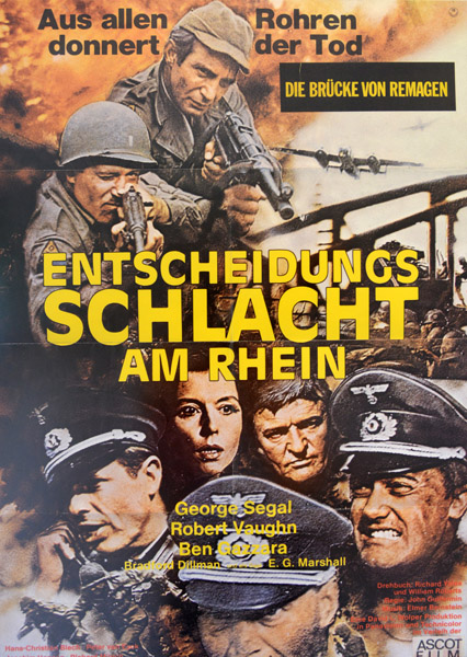German film poster for the 1969 film The Bridge at Remagen