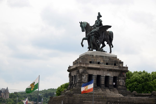 Deutsches Eck - 1897 monument to German Unity with equestrian statue of Kaiser Wilhelm I