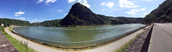 Panoramic View of the Rhine River and the Loreley