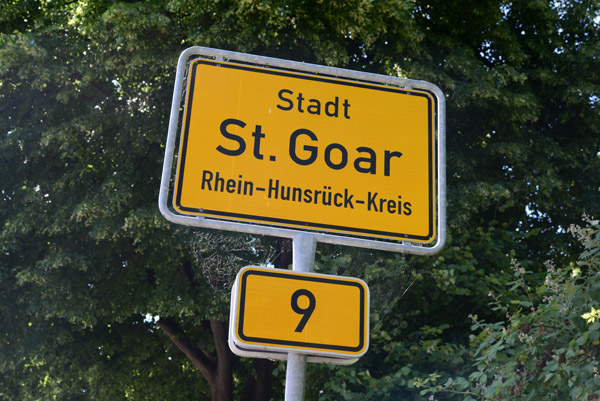 Ortsschild Stadt St. Goar (Rhein-Hunsrck-Kreis