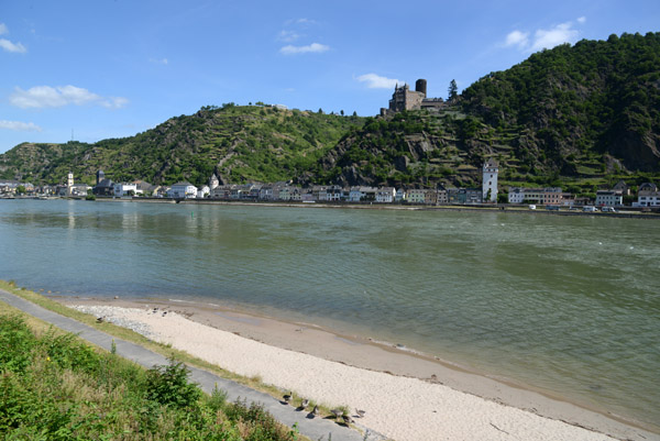 Bankeck, a small beach on the Rhine across from St. Goarshausen