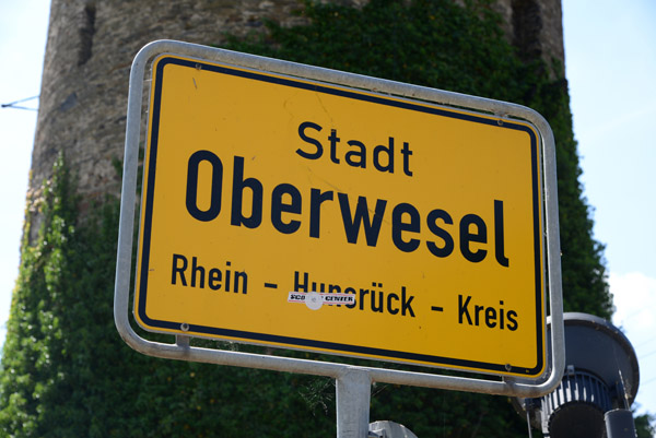 Ortsschild - Stadt Oberwesel (Rhein-Hunsrck-Kreis)