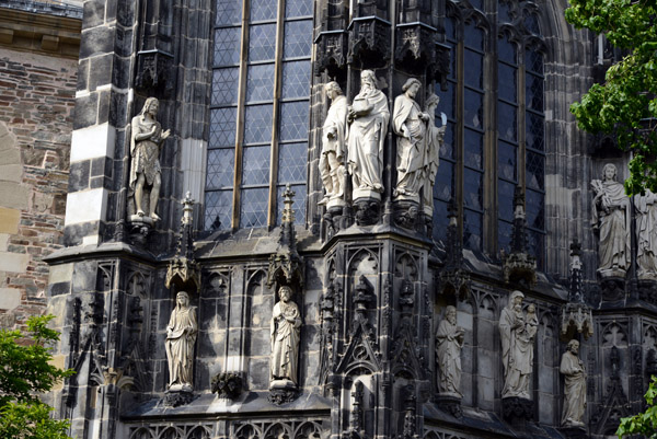 Sculptures on the south side of Aachen Cathedral