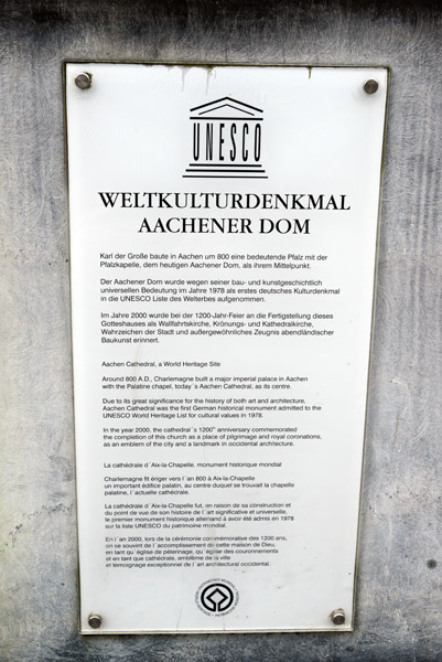 UNESCO World Heritage - Aachener Dom