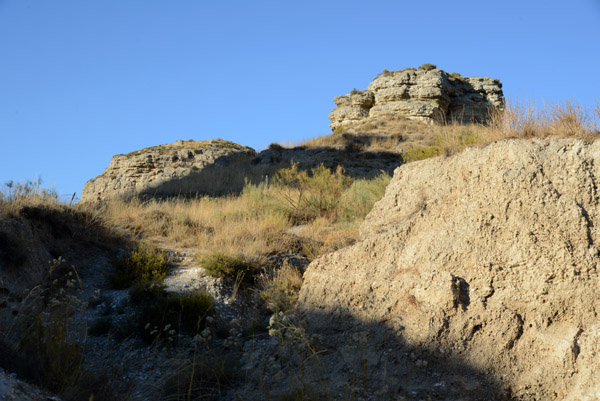 Bluff with ruins of the Castillo De Miranda, Aragn