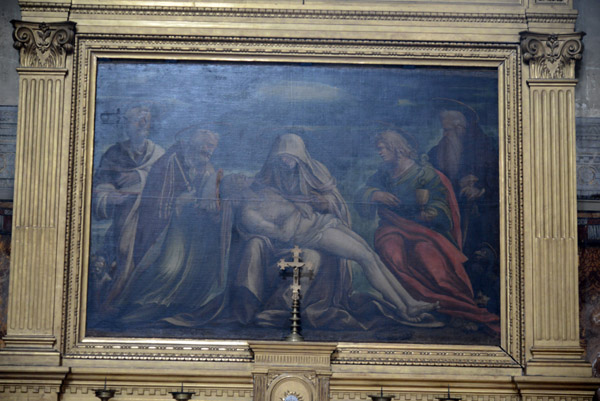 Piet with Saints Mark, Ambrose, Jovanni Evangelista and Antonio, 1519 - Amico Aspertini