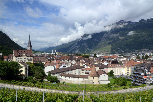 Old City of Chur from Arcosastrasse
