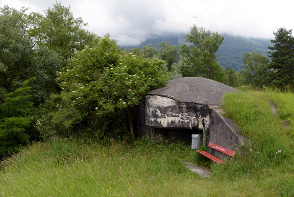 Bunker on the banks of the Rhine opposite Liechtenstein, Sargans