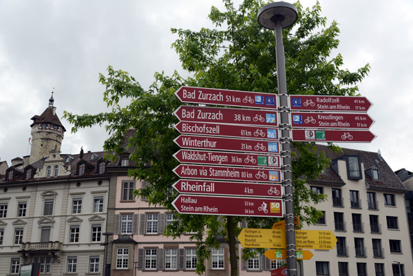 Cycle routes from Schaffhausen