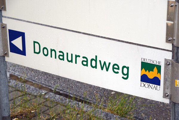 Start of the Donauradweg - Danube Bicycle Path, 2840km from here to the Black Sea 