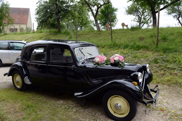 Classic car for a wedding at Schloss Erbach