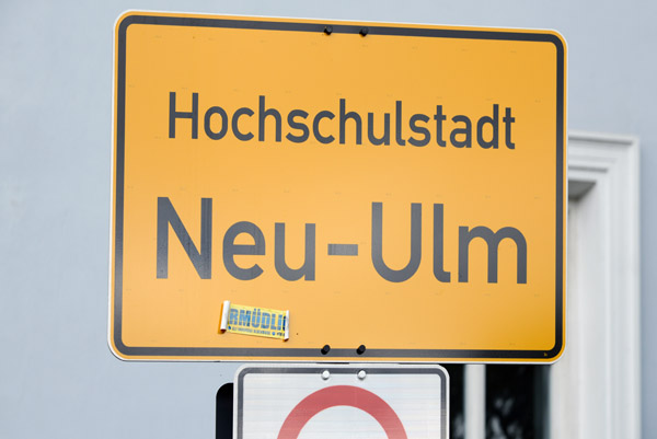 Entering Bavaria along the Danube bike path at Neu-Ulm